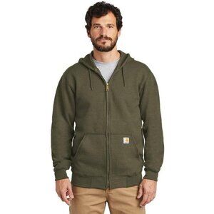 🆕Men's Moss Midweight Hooded Zip Front Sweatshirt Cotton - Casual Activewear
